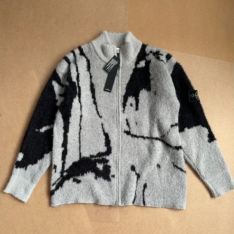 Stone Island Grey knitted cardigan 7518935245